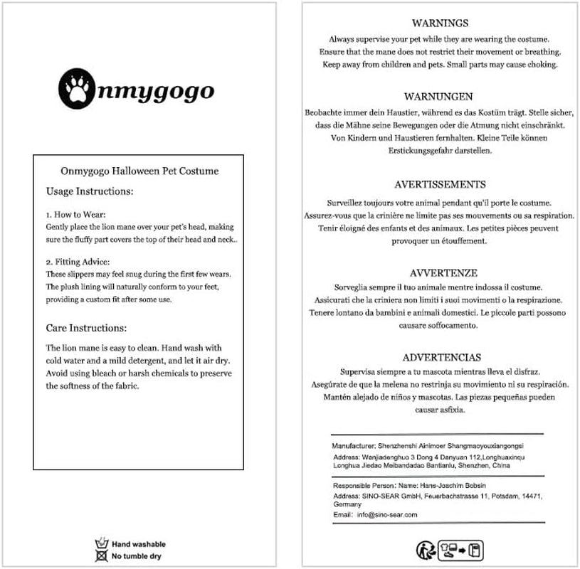 Funny Reindeer Moose Dog Costume, Cute Furry Pet Wig for Halloween & Christmas, Pet Clothing Accessory (Goat, Size M)