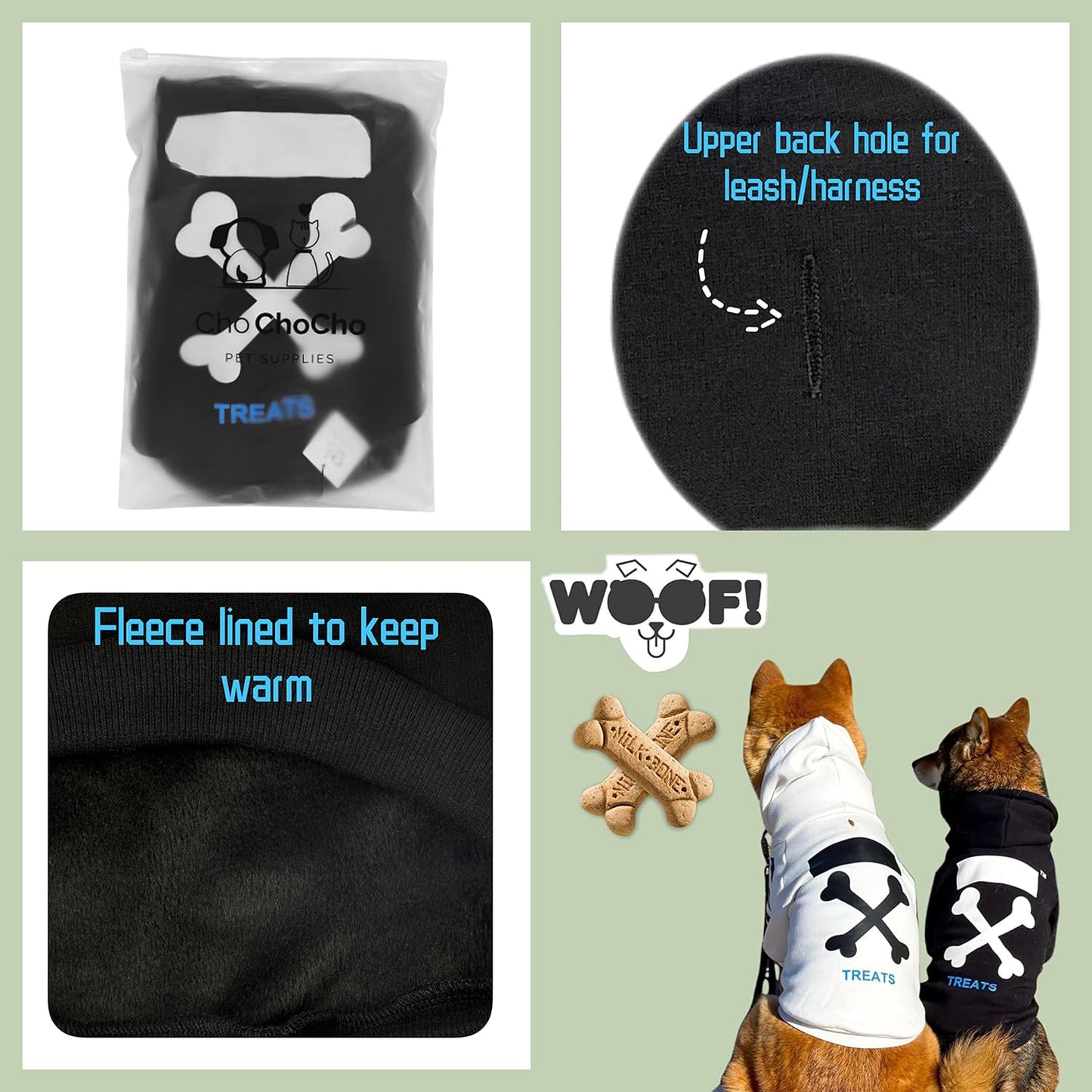 Stylish Dog Hoodie Dog Clothes Streetwear Cotton Sweatshirt Fashion Outfit for Dogs Cats Puppy Small Medium Large (2XL, Black)