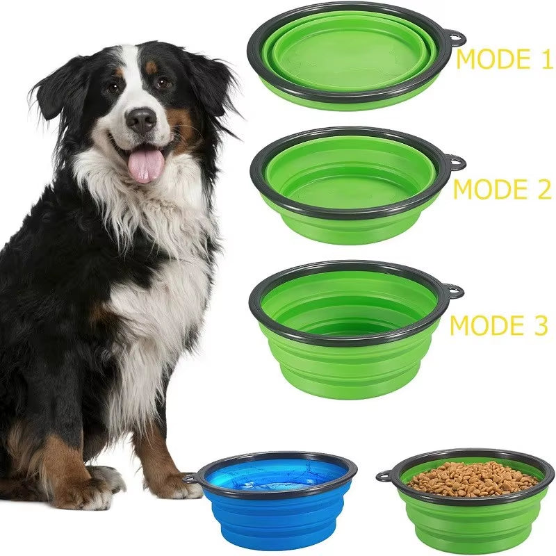 Pet Dog Bowl Silicone Folding Folding Water Water Bowl Portable Outdoor Travel Puppy Food Container Feeder Pet Supplies