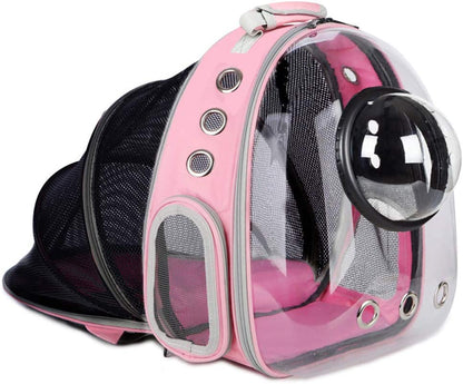 Pet Clear Cat Backpack Carrier Bubble Breathable Foldable Pet Rucksack Carrier for Puppy Dog Cat Lightweight Cat Backpack Designed for Travel, Hiking, Walking & Outdoor Use