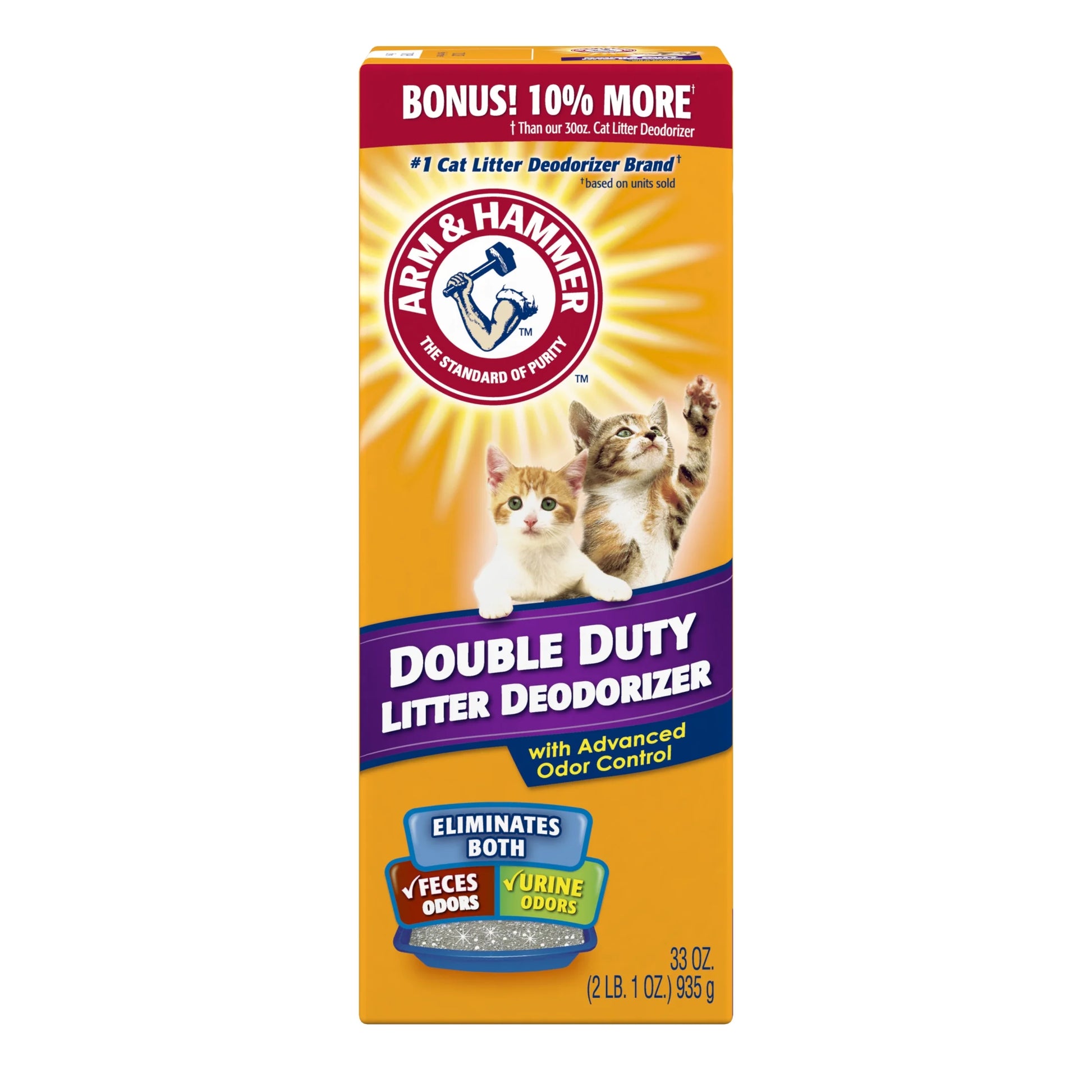 (2 Pack)  Double Duty Cat Litter Deodorizer and Pet Odor Eliminator, 33 Oz Box