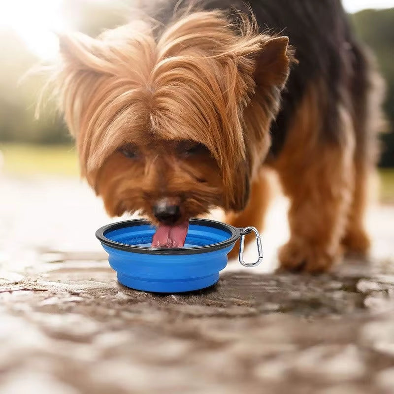 Pet Dog Bowl Silicone Folding Folding Water Water Bowl Portable Outdoor Travel Puppy Food Container Feeder Pet Supplies