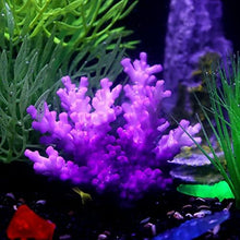 Fish Tank Decorations Aquarium Decor Plants Fluorescent Staghorn Coral Reef Decor Glowing Fish Tank Decorations Betta Fish Tank Decor(Purple)