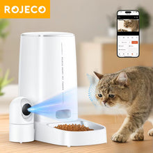 4L Automatic Cat Feeder with Camera Video Cat Food Dispenser WIFI Pet Smart Voice Calling Auto Feeder for Cats Dogs Pet