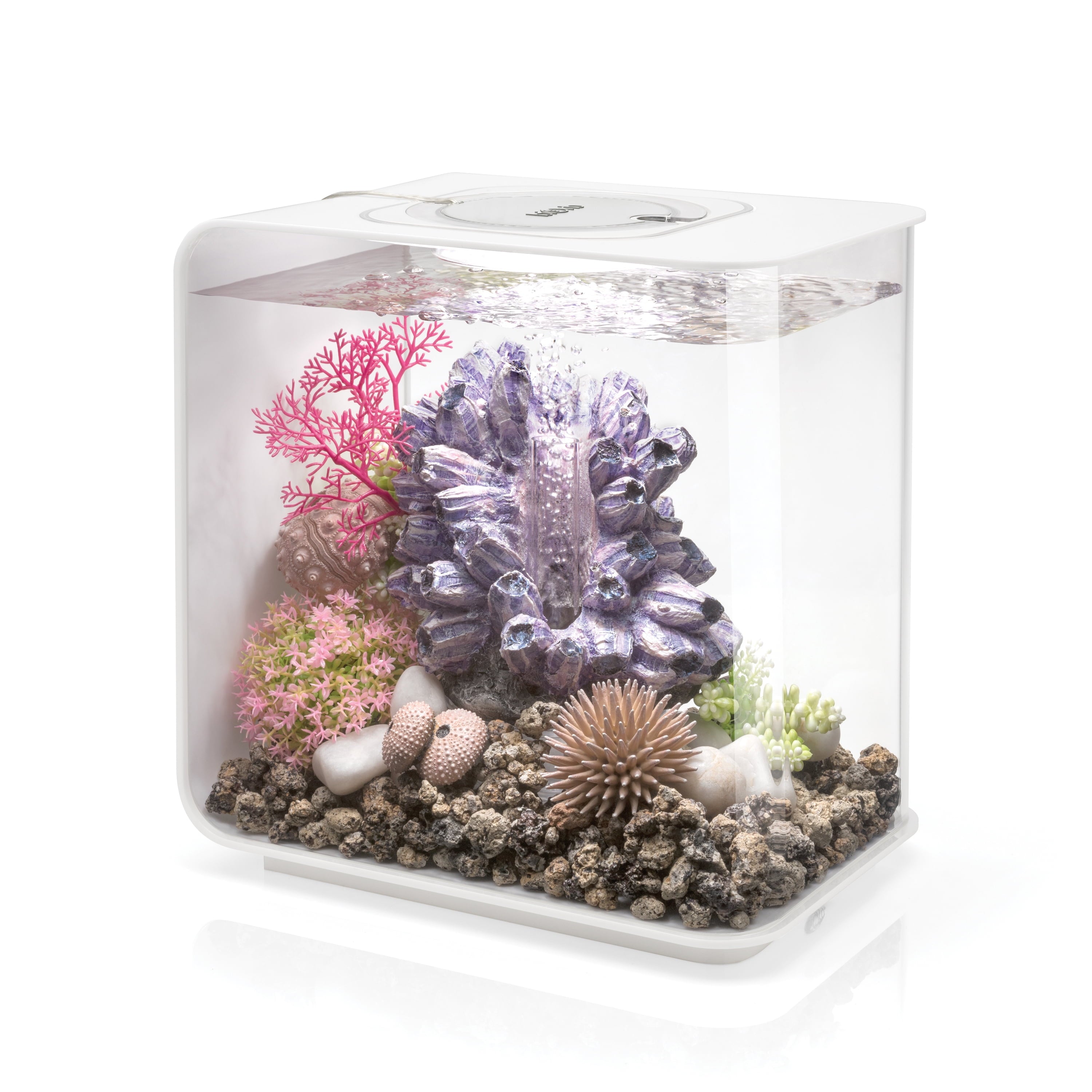 Flow 15 Aquarium with Standard Light - 4 Gallon, White, Acrylic