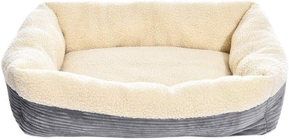 24-Inch Machine Washable Self Warming Pet Bed for Cat or Dog, Rectangle, Grey, 24"L X 20"W X 7"H