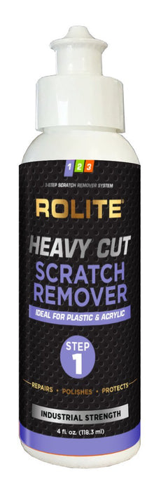 - Rhcsr4Z Heavy Cut Scratch Remover (4 Fl. Oz.) for Plastic & Acrylic Surfaces Including Marine Strataglass & Eisenglass, Headlights, Aquariums