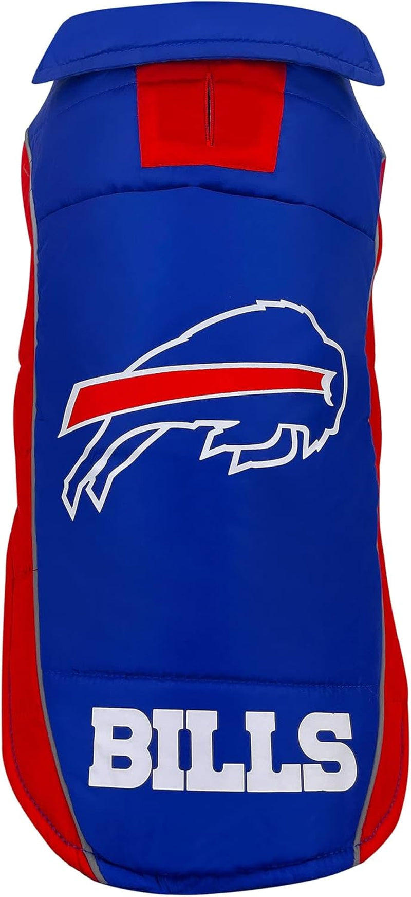 NFL Buffalo Bills Puffer Vest for Dogs & Cats, Size Medium. Warm, Cozy, and Waterproof Dog Coat, for Small and Large Dogs/Cats. Best NFL Licensed PET Warming Sports Jacket