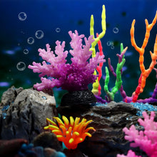 Fish Tank Decorations Aquarium Decor Plants Fluorescent Staghorn Coral Reef Decor Glowing Fish Tank Decorations Betta Fish Tank Decor(Purple)