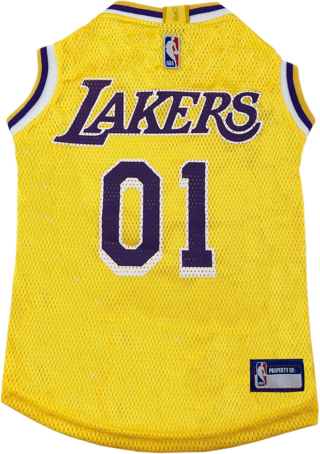 NBA LOS ANGELES LAKERS DOG Jersey, Large - Tank Top Basketball Pet Jersey