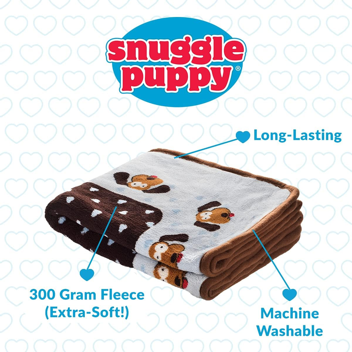 Snuggle Puppy Blanket for Pets - Extra Soft and Long Lasting - Blue Pattern